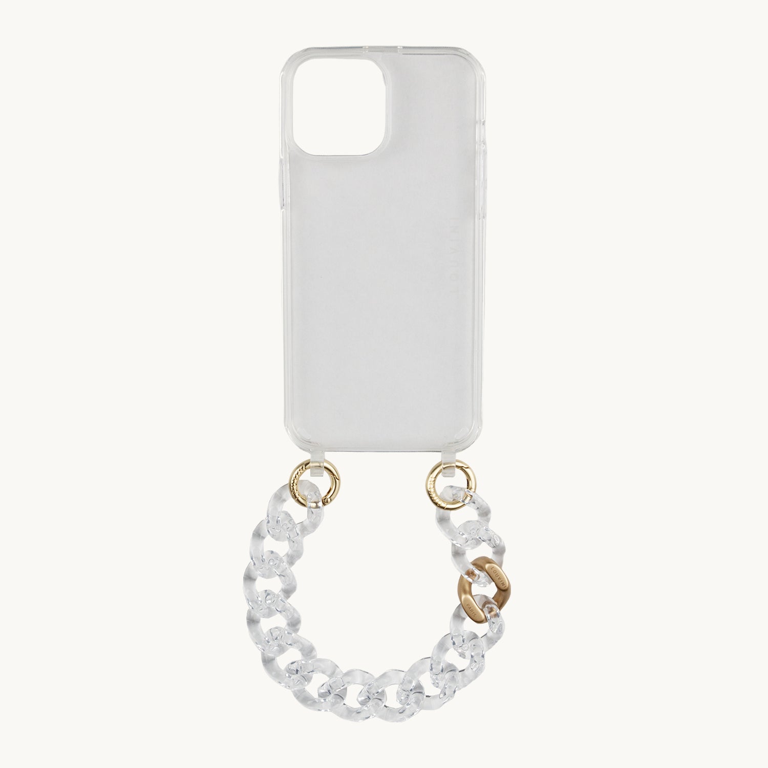 bracelet telephone chaine transparente coque