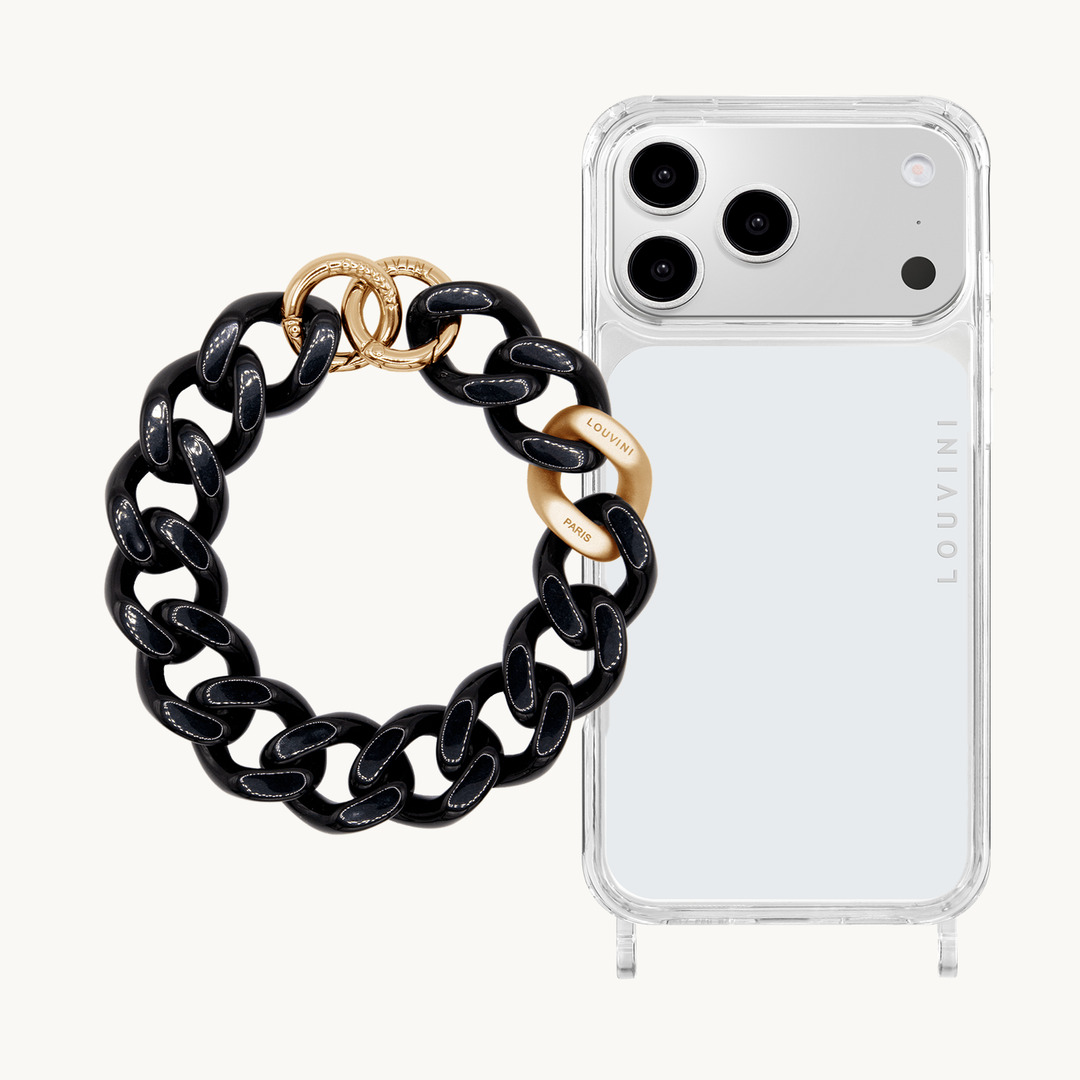 CHARLIE iPhone Case & Bracelet PETIT ZOE Black | LOUVINI PARIS
