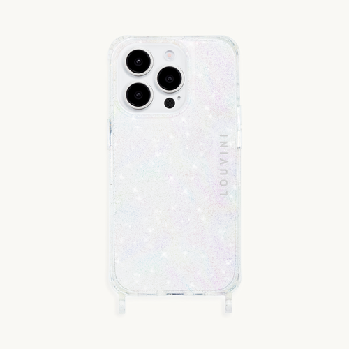 Clear iPhone Case with loops CHARLIE - Sparkle 