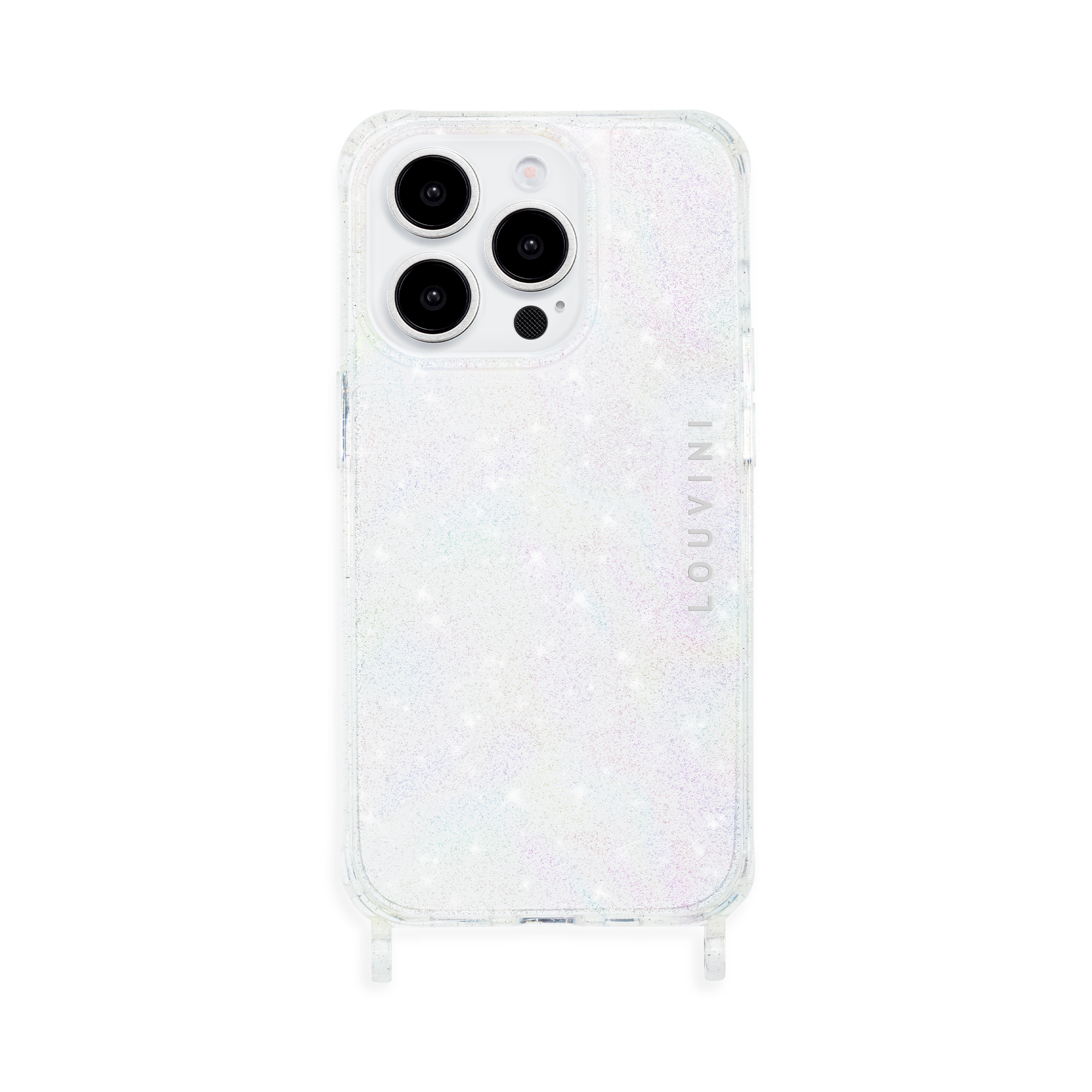 Clear iPhone Case with loops CHARLIE - Sparkle 
