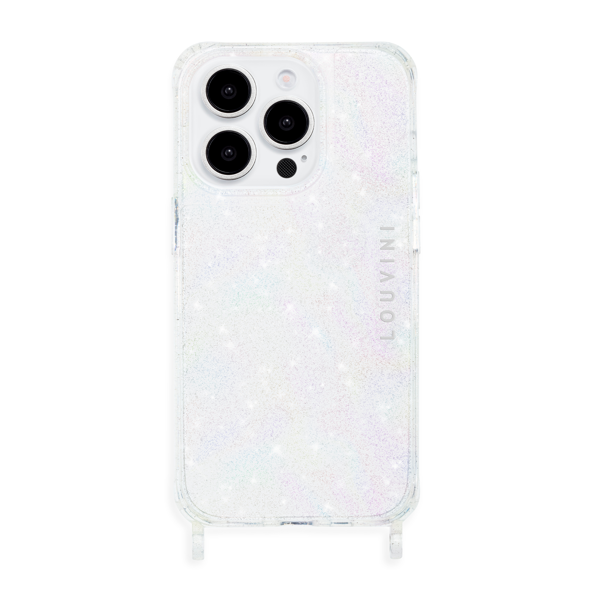 Clear iPhone Case with loops CHARLIE - Sparkle 