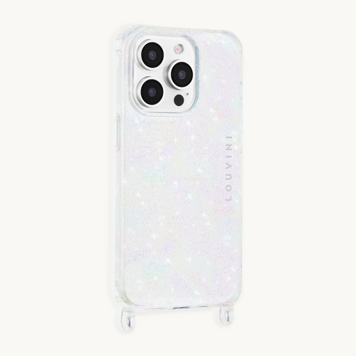 Clear iPhone Case with loops CHARLIE - Sparkle 