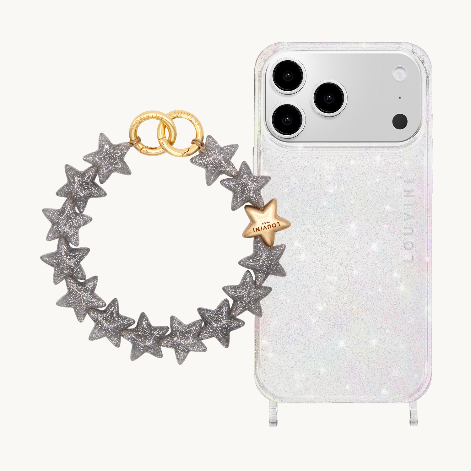 CHARLIE Sparkle Iphone case & Silver PETIT ETOILE bracelet