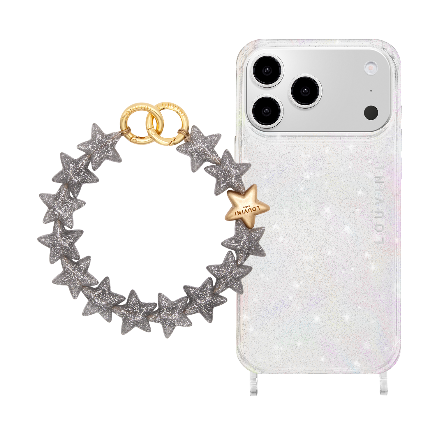 CHARLIE Sparkle Iphone case & Silver PETIT ETOILE bracelet