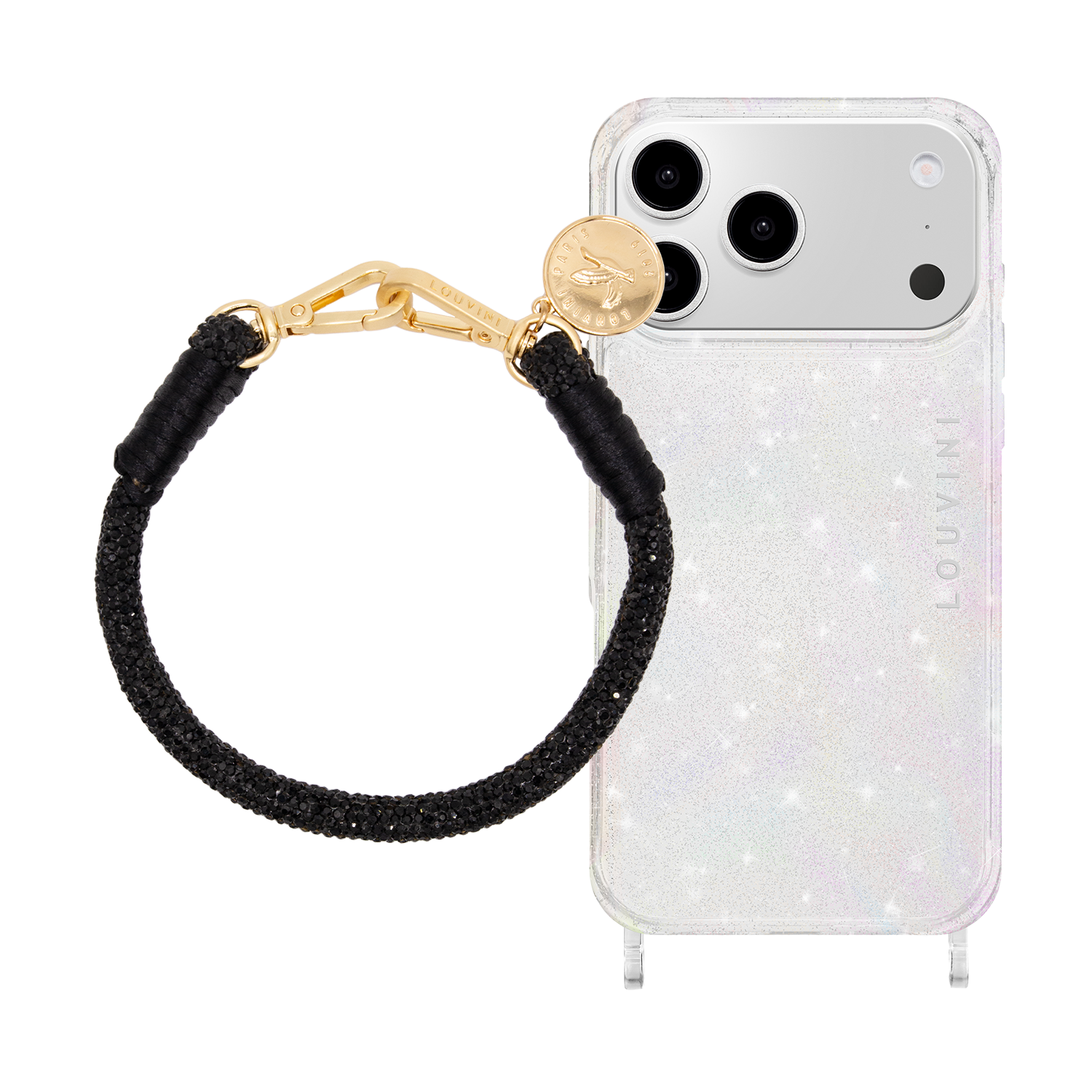 CHARLIE Sparkle iPhone Case & PETIT KIM Bracelet Black
