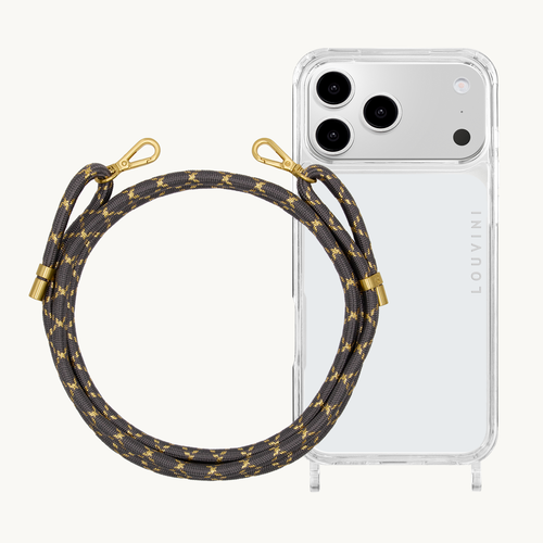 CHARLIE iPhone Case & TESSA Grey-gold Cord