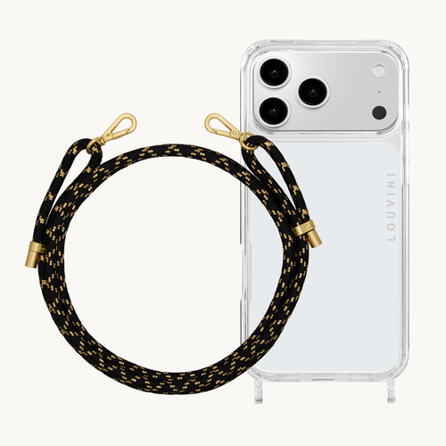 Charlie iPhone Case & Tessa Black-Gold Cord