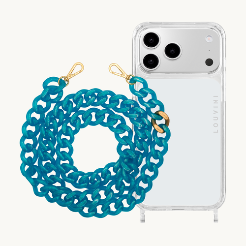 Charlie iPhone Case & Zoe Iced Blue Chain