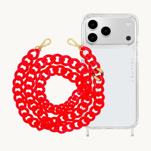 Charlie iPhone Case & Zoe Neon Pink Chain