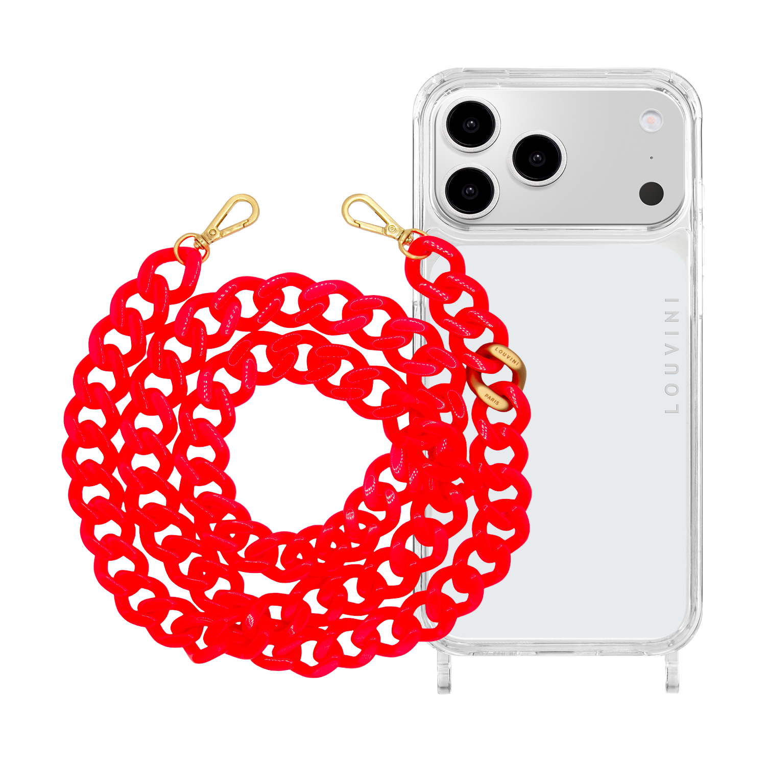 Charlie iPhone Case & Zoe Neon Pink Chain