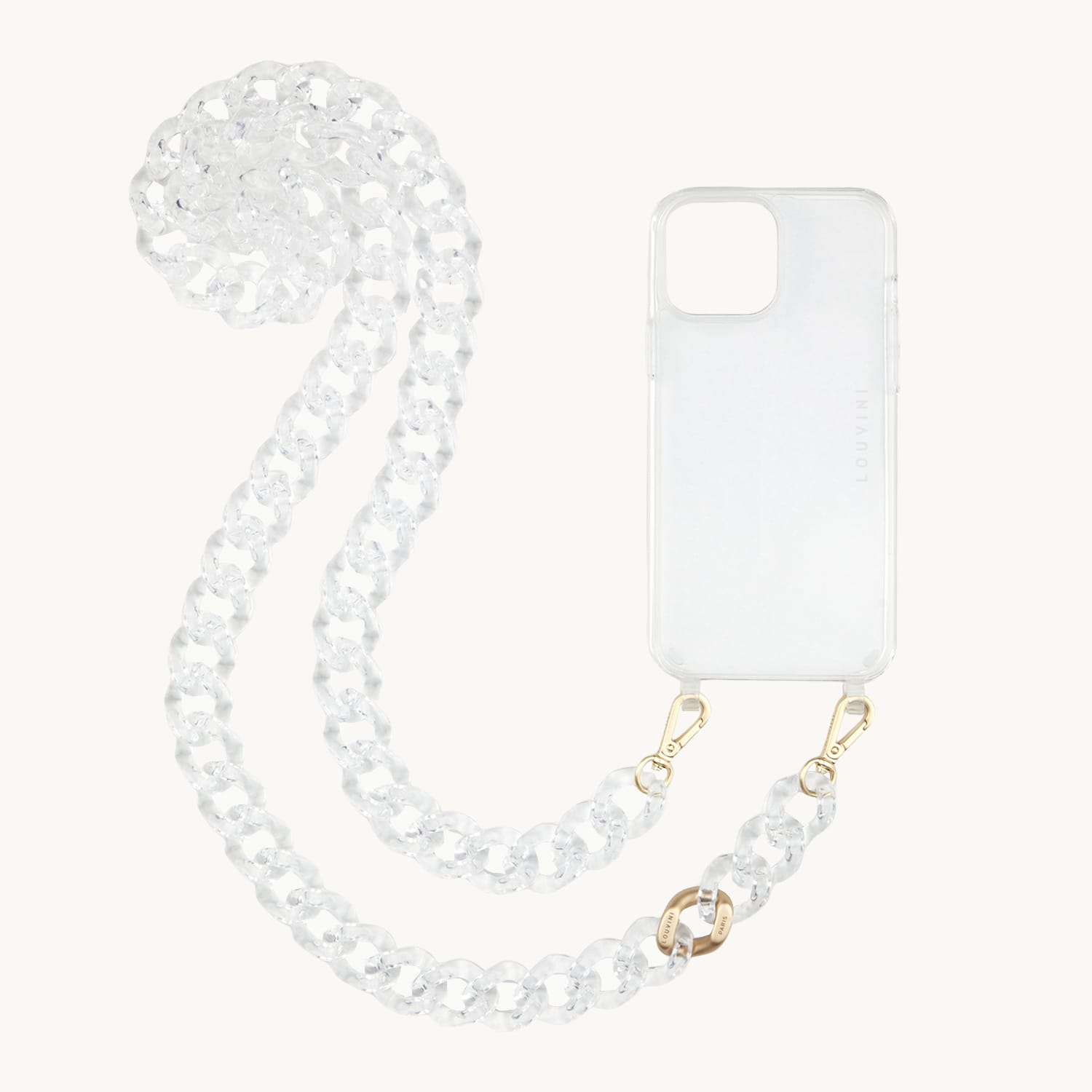 Chaine bandouliere telephone Transparente coque iphone