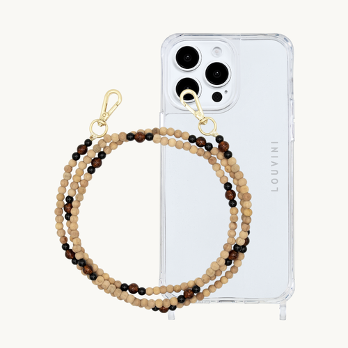 Charlie iPhone Case & Arielle "Black-Brown Sparkle" Strap