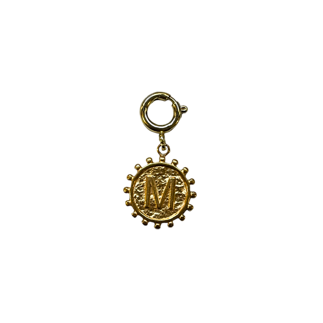 Charm soleil lettre dorée – Pendentif initiale élégant pour téléphone ou bijou 