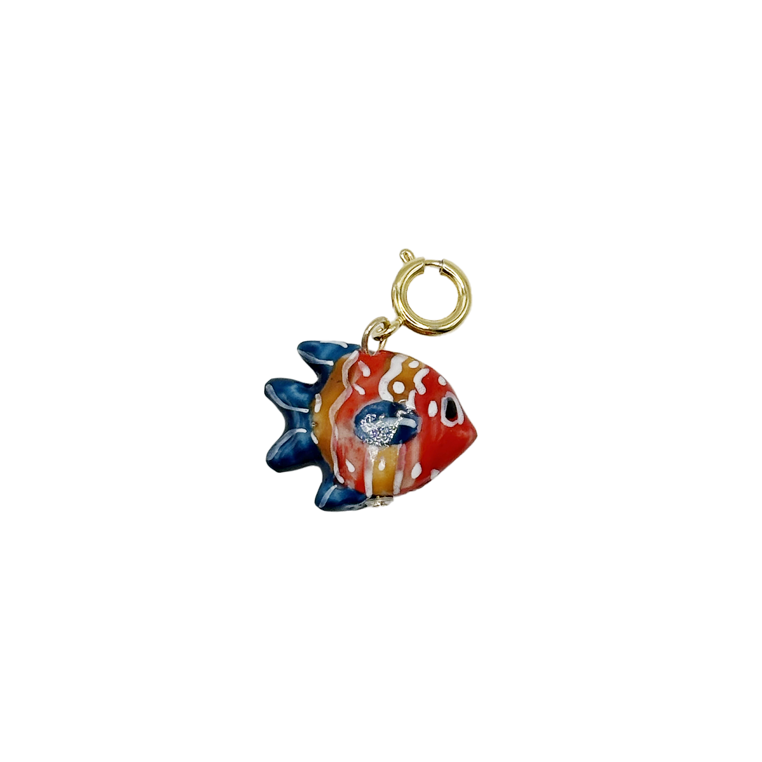 Charm Poisson Bleu Rouge