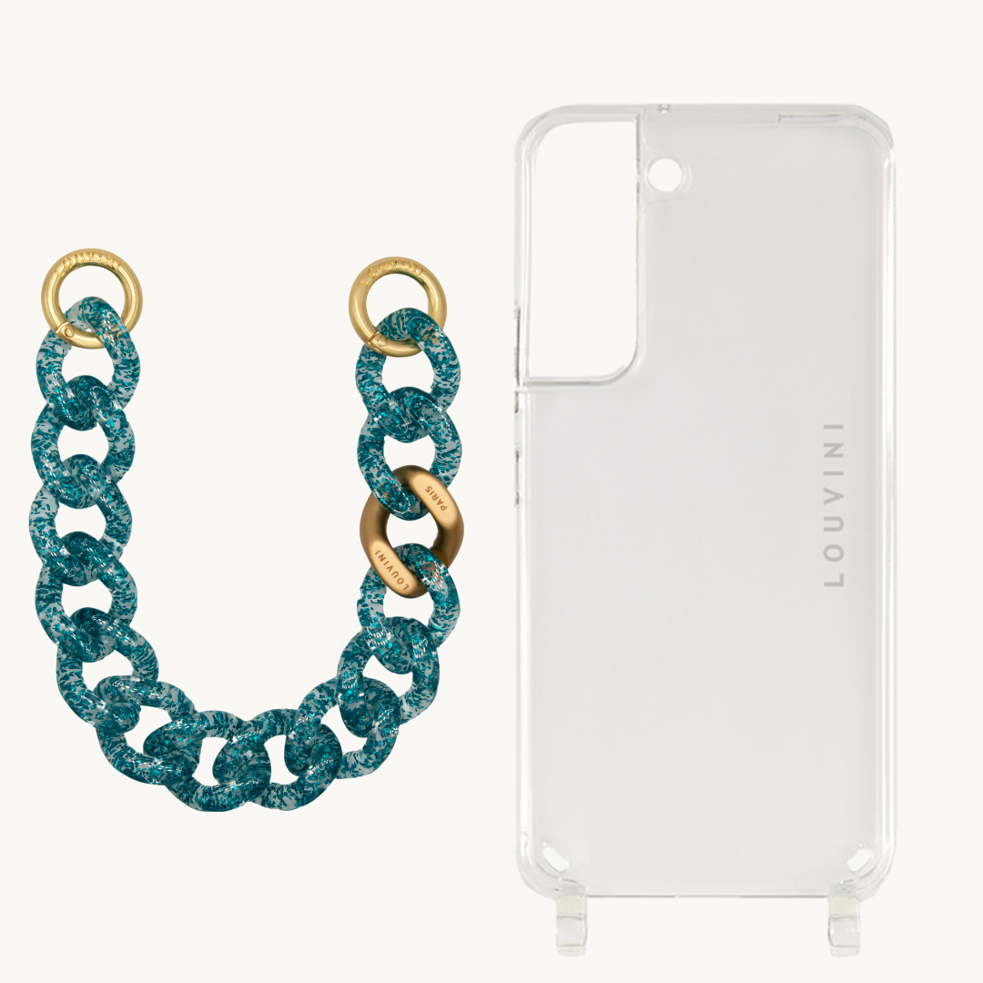 Charlie Case (Samsung) & Zoe Glittery Blue Chain