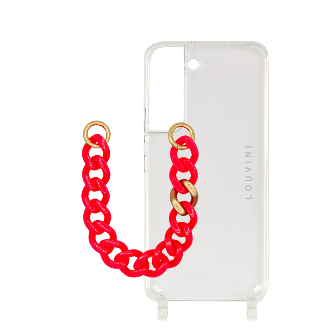 Charlie Case (Samsung) & Petit Zoe Neon Pink Chain 