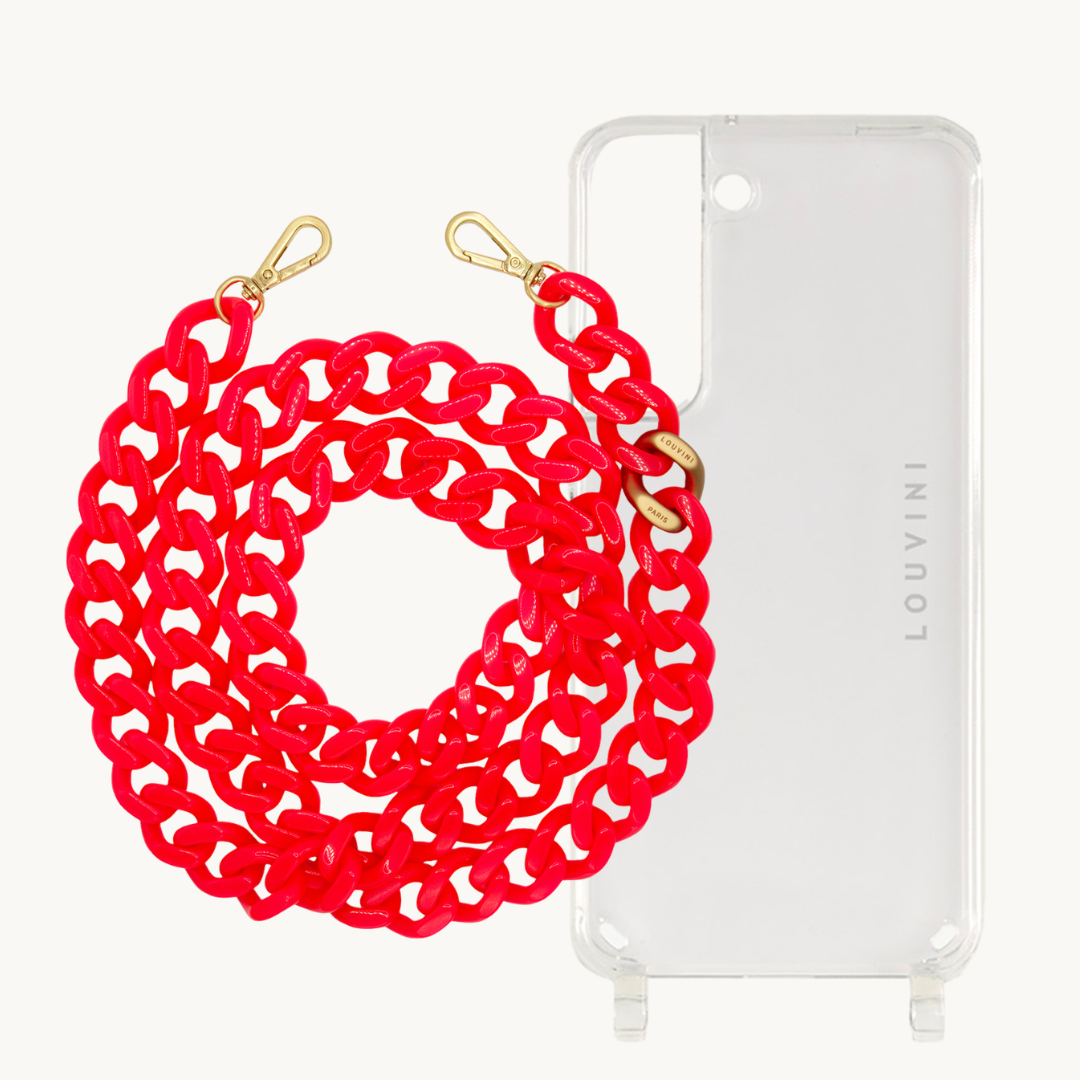 Charlie Case (Samsung) & Zoe Neon Pink Chain