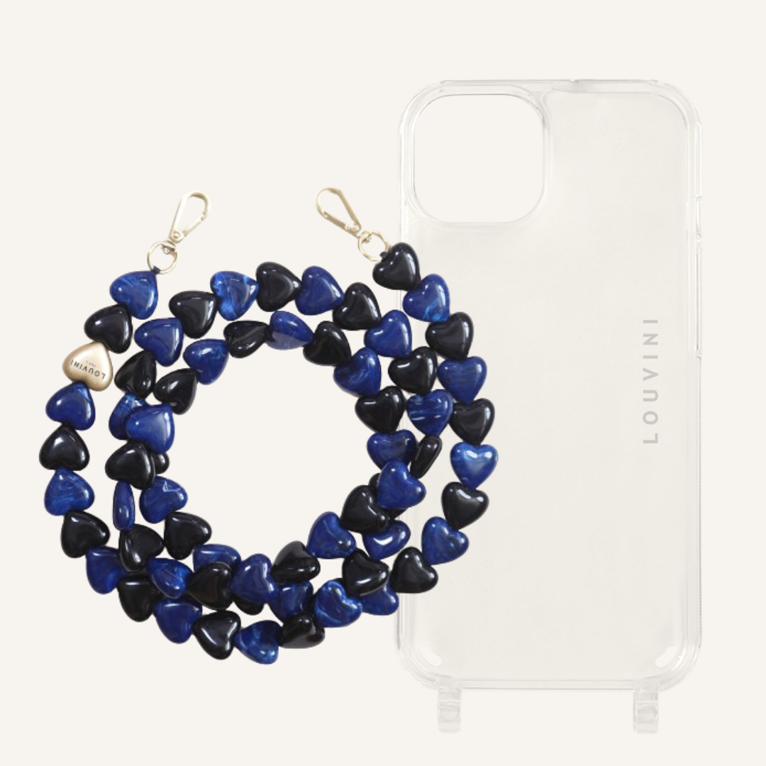 Charlie iPhone Case & Cuore Black-Navy Chain