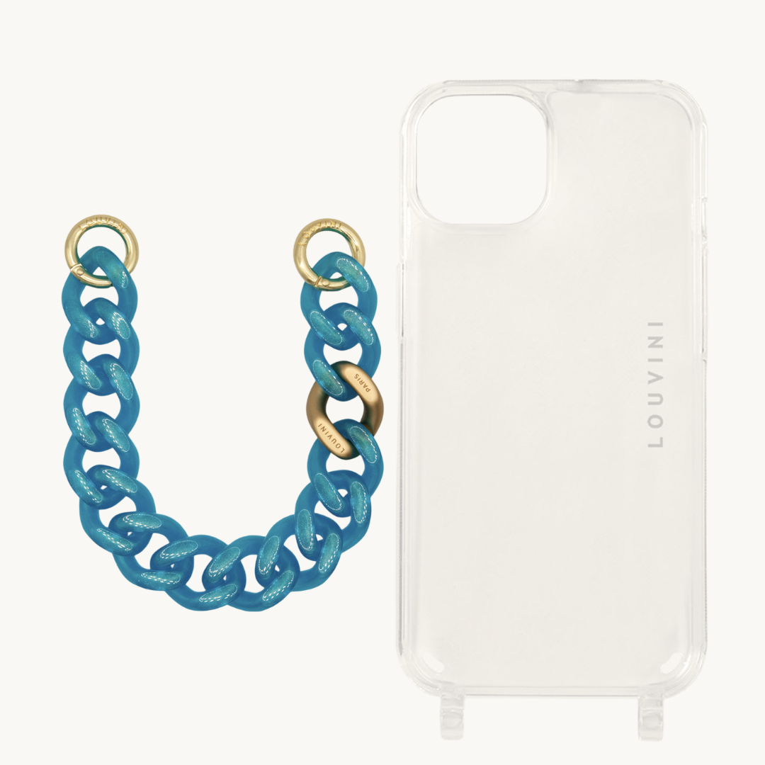 Charlie iPhone Case & Petit Zoe Iced Blue Chain