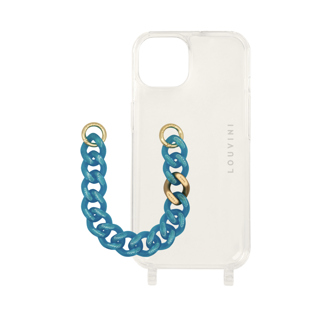 Charlie iPhone Case & Petit Zoe Iced Blue Chain