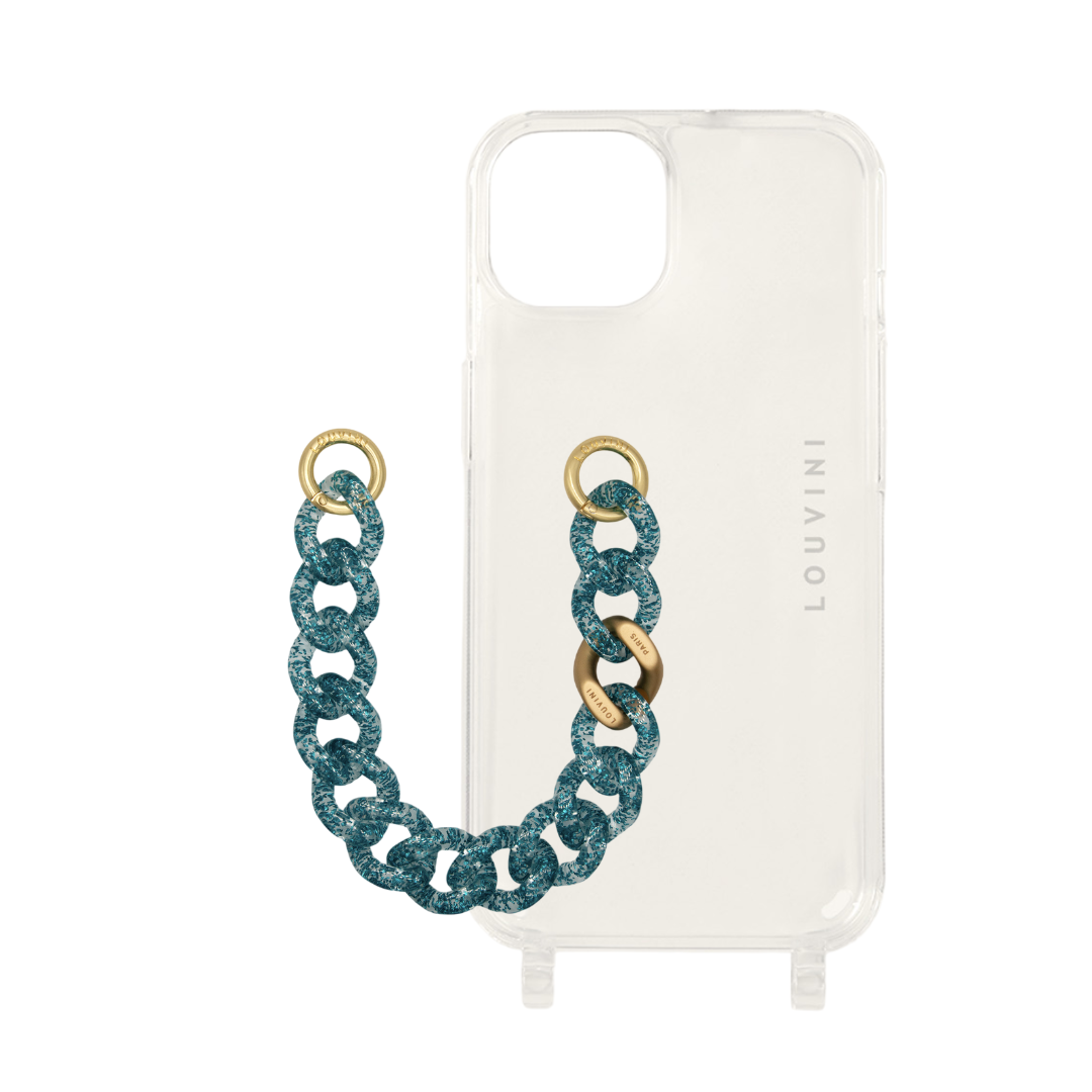 Charlie iPhone Case & Petit Zoe Iced Blue Chain