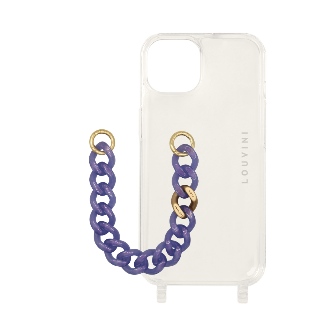 Charlie iPhone Case & Petit Zoe Iced Mauve Chain