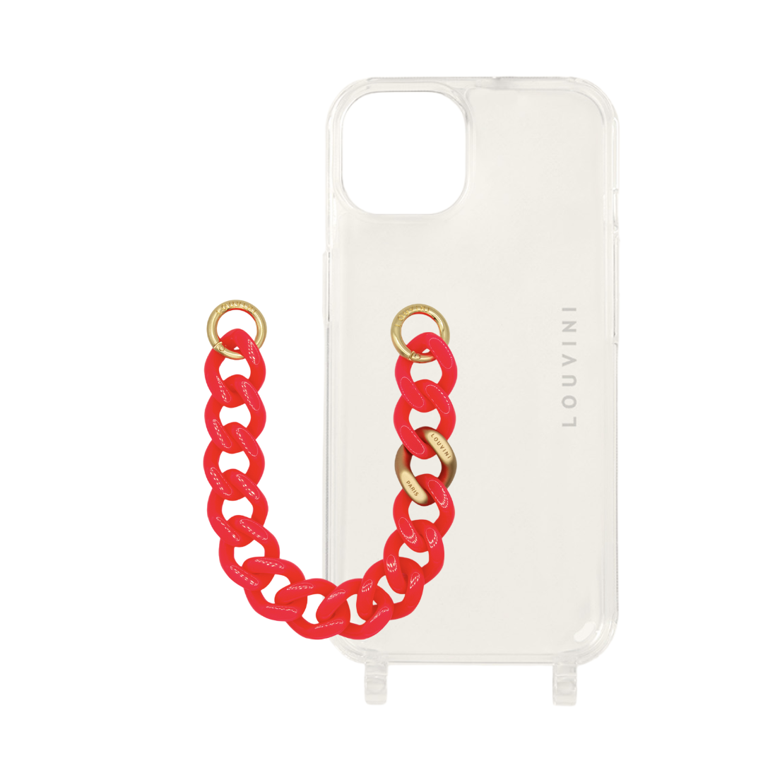 Charlie iPhone Case & Petit Zoe Neon Pink Chain