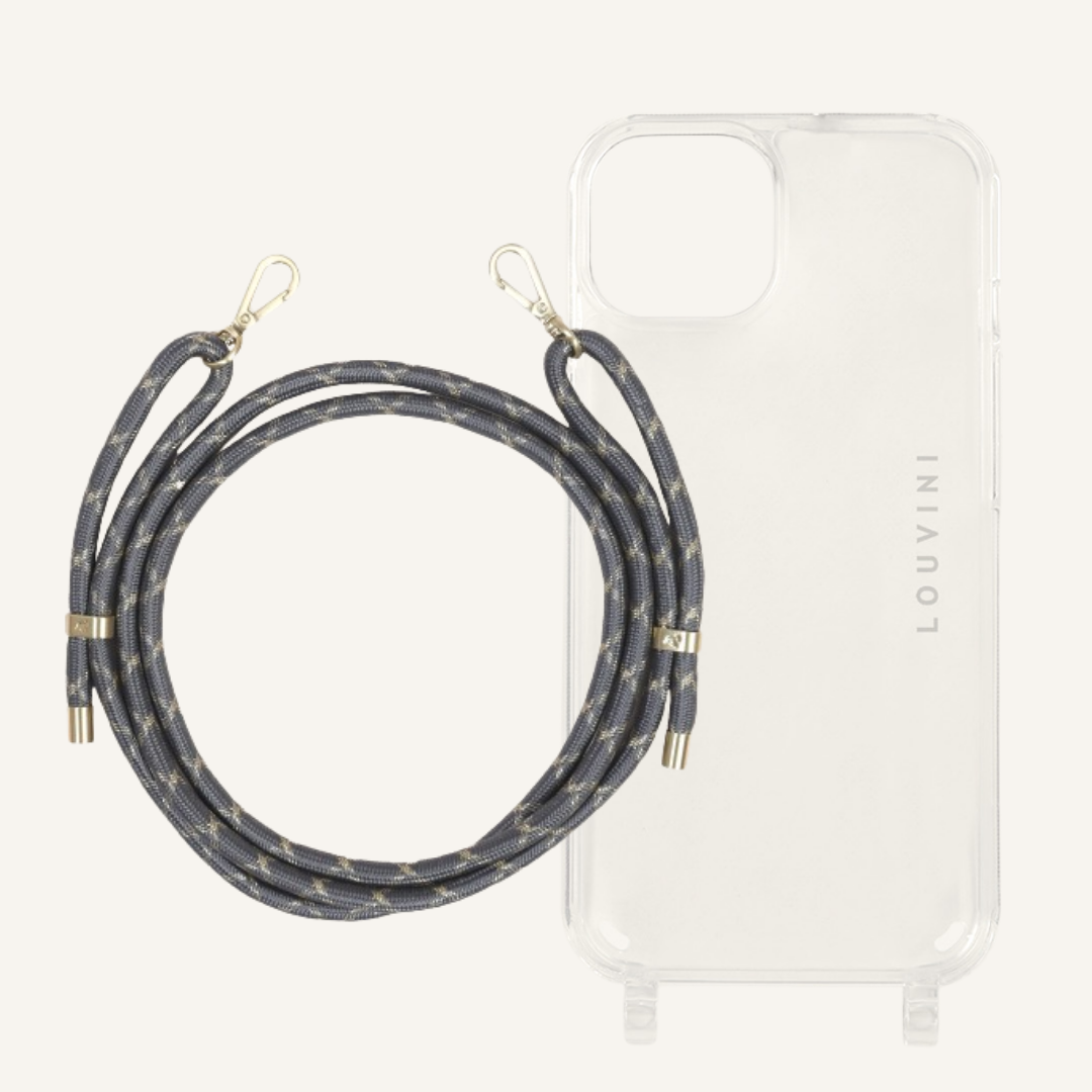 Charlie iPhone Case & Tessa Grey-gold Cord