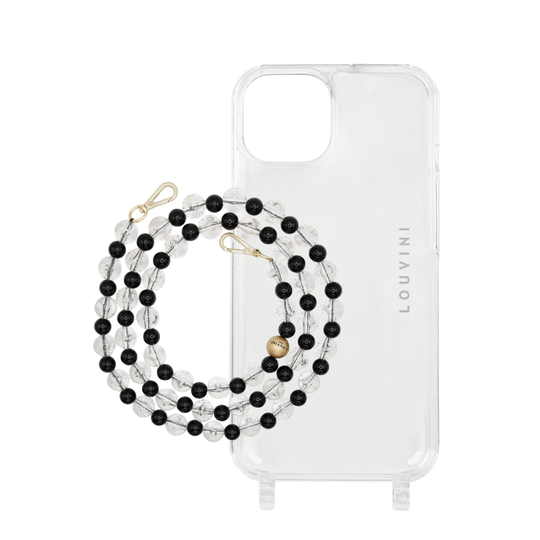 Charlie iPhone Case & Paula Black-Sliver Chain