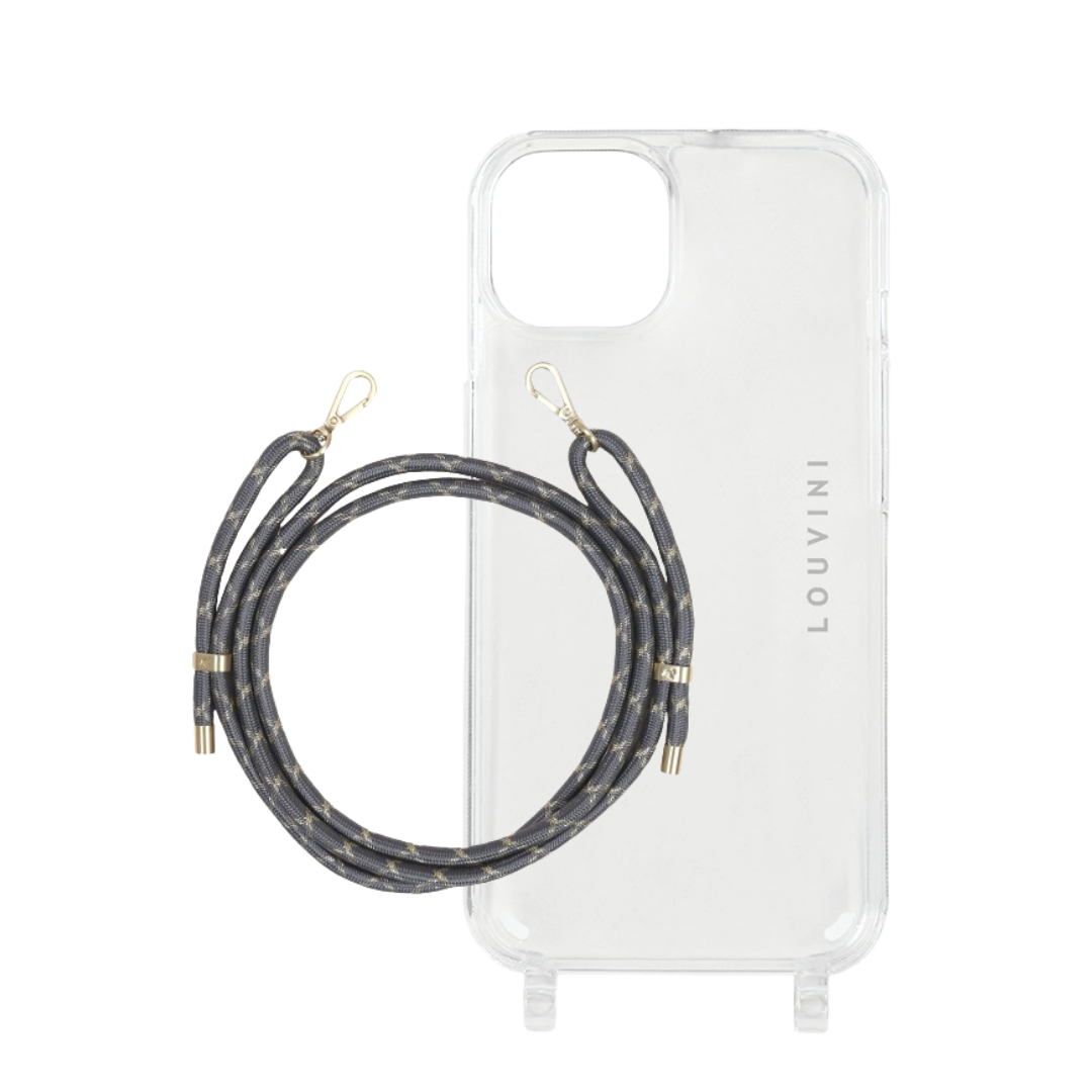 Charlie iPhone Case & Tessa Grey-gold Cord