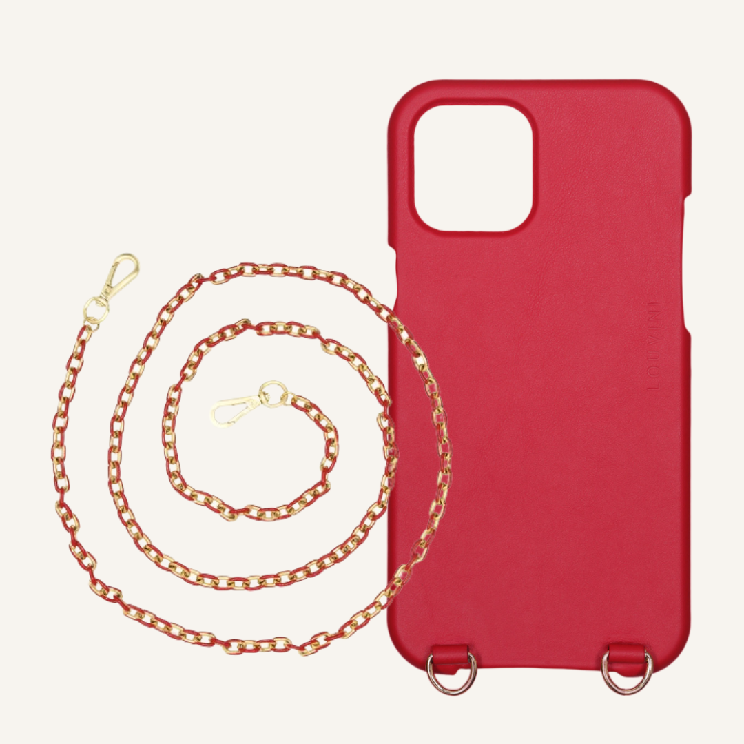 Iphone Max Case Magsafe Red & Red Mia chain