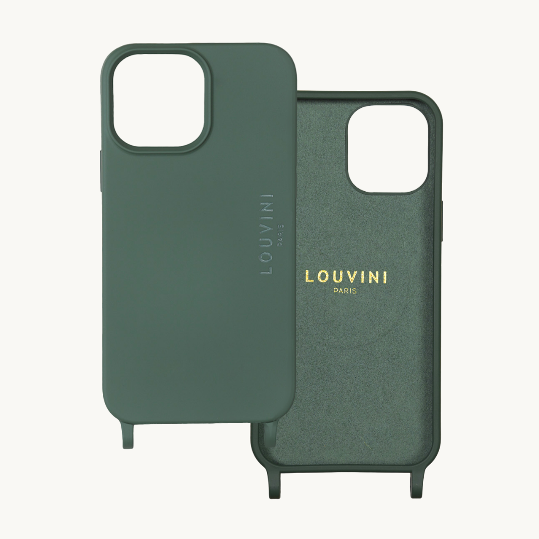 Coque iPhone MagSafe avec anneaux vert olive