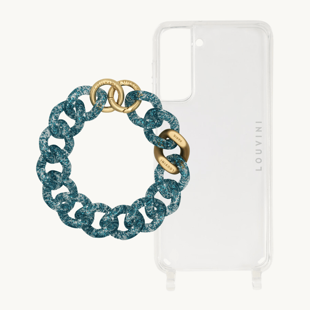 Charlie Case (Samsung) & Petit Zoe Glittery Blue Chain 