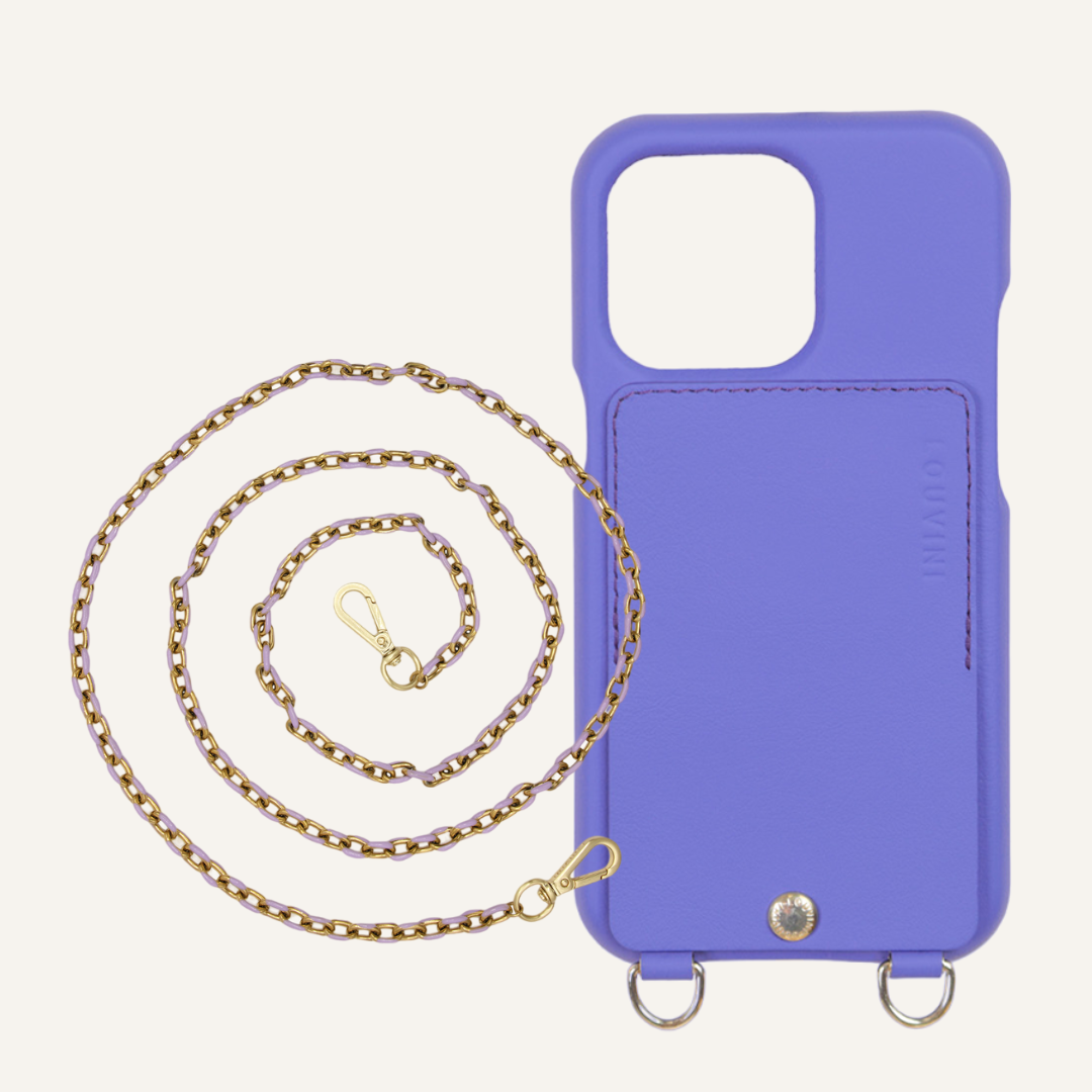 LOU Purple Leather Case & MIA Lilac Chain