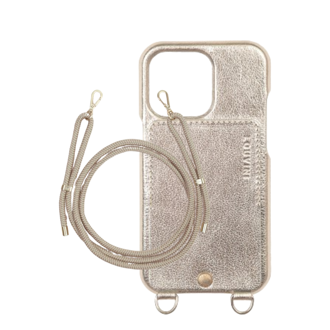 Lou Gold-Silver Metallic Case & Tessa Sand Cord