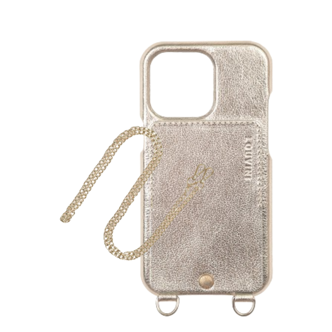 Lou Gold-Silver Metallic Case & Golden Alice Chain