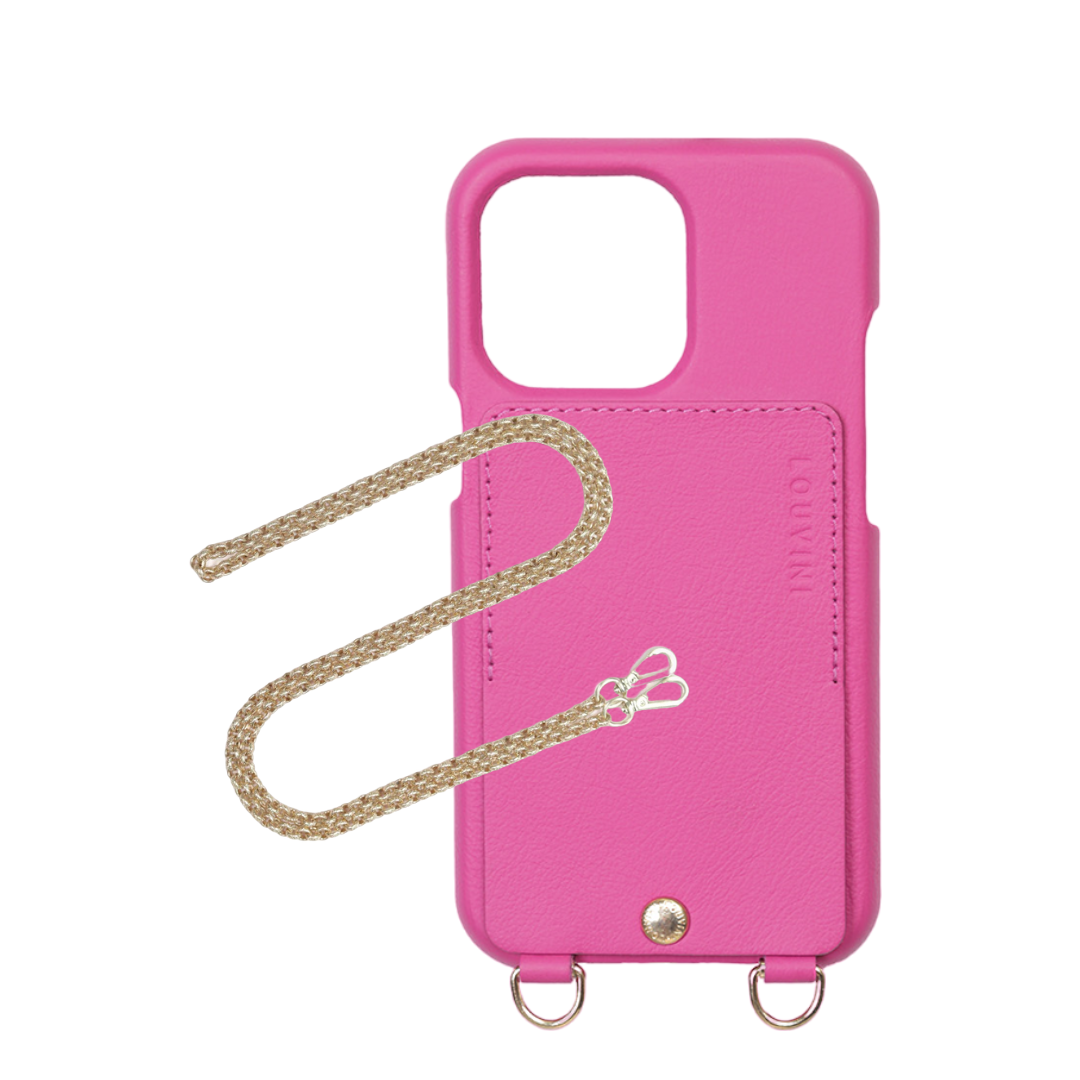 LOU Fuchsia Leather Case & SAVANA Chain