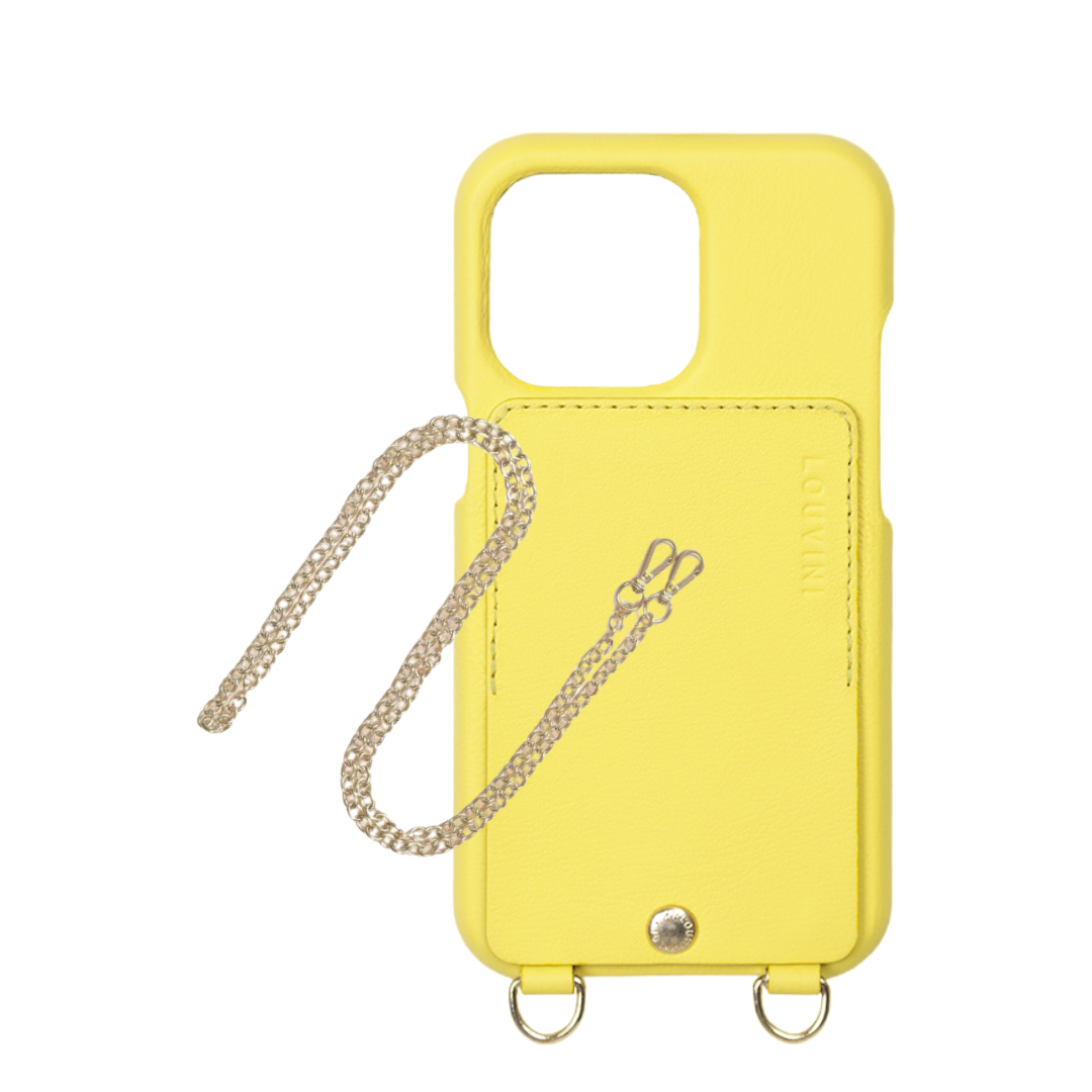 LOU Yellow Leather Case & ALICE Golden Chain