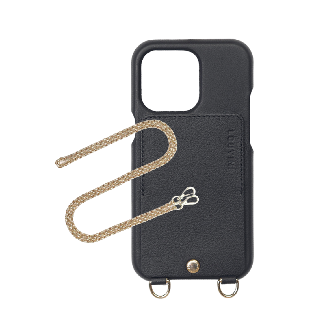 LOU Black Leather Case & SAVANA Chain