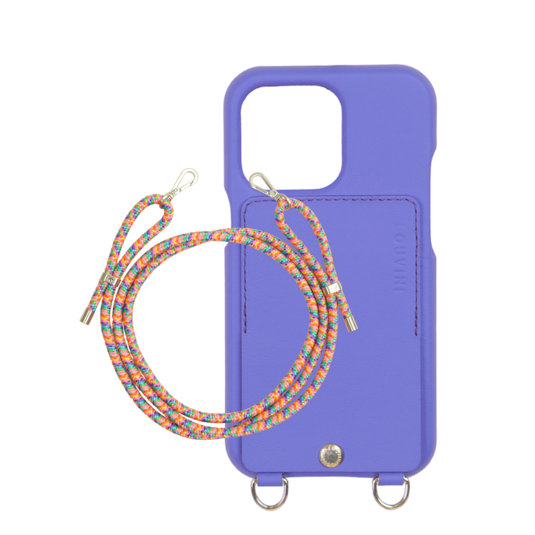 LOU Purple Leather Case & TESSA Neon Cord