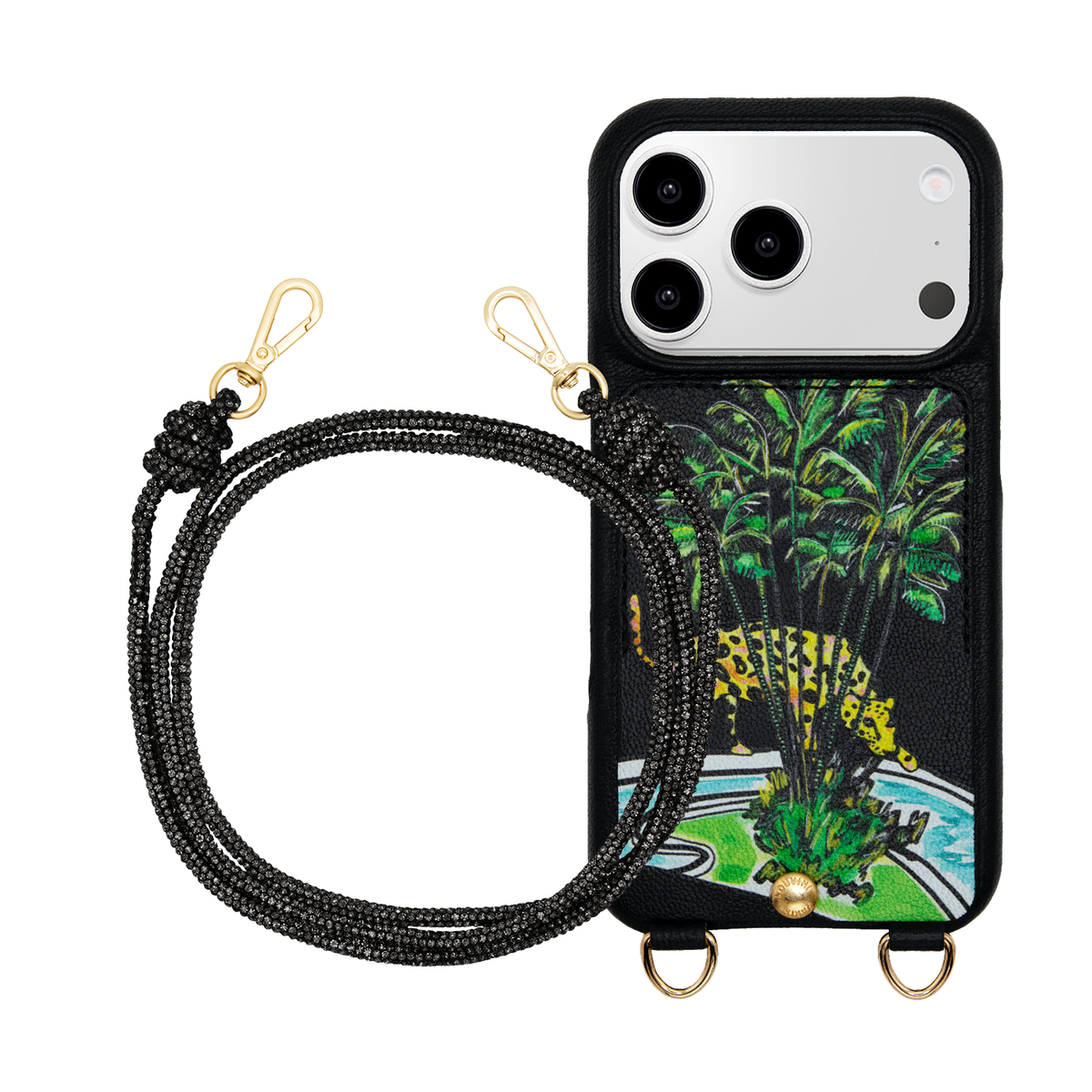 LOU x FILIPE JARDIM Black iPhone Case & Cord KIM Black