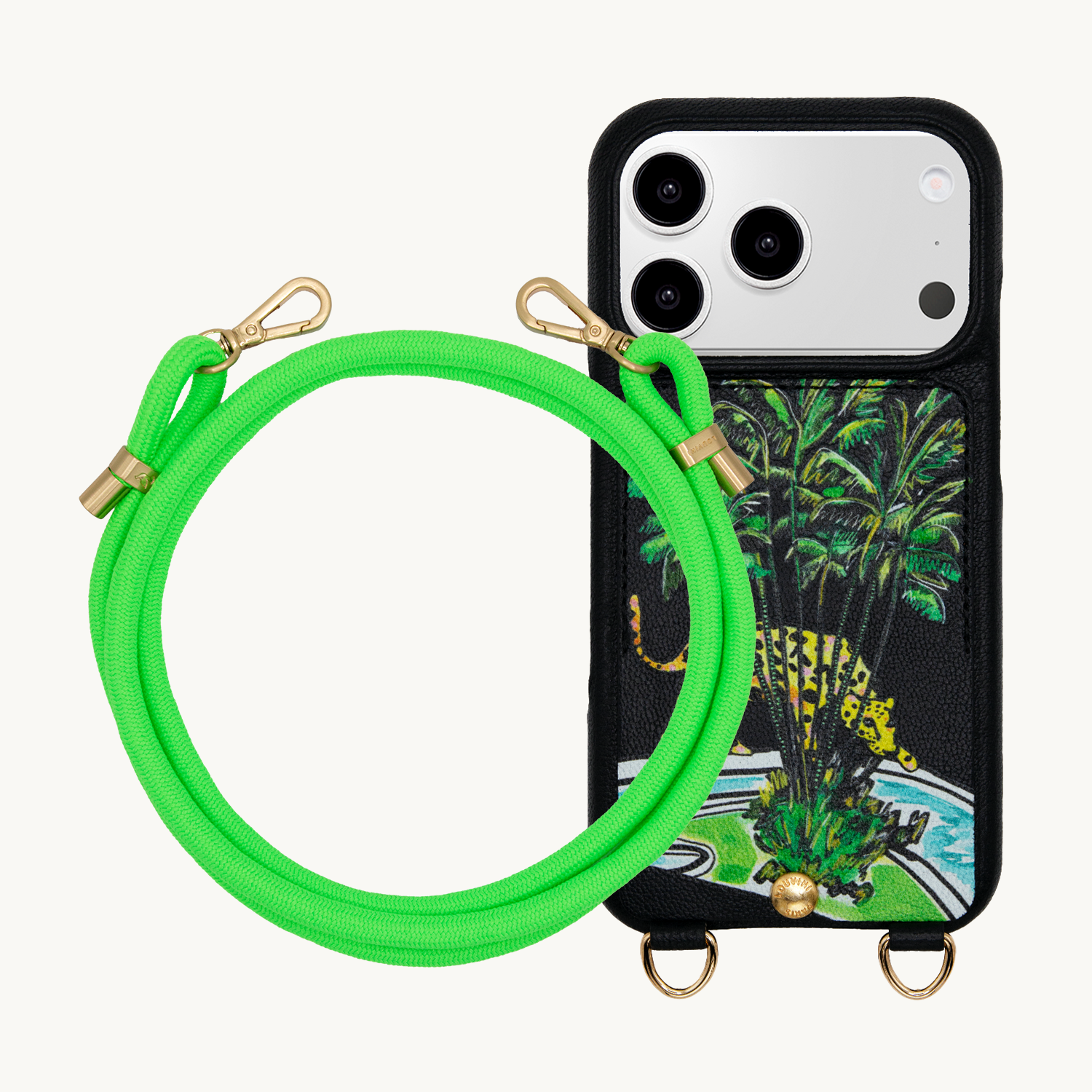 iPhone Case LOU x FILIPE JARDIM Black & TESSA POP Green Cord