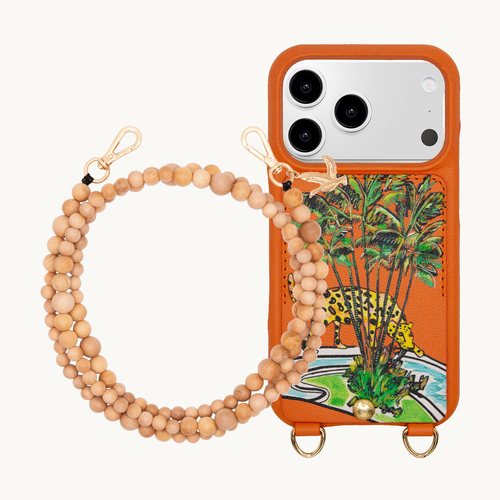 iPhone Case LOU x FILIPE JARDIM Orange & ARIELLE Natural Strap