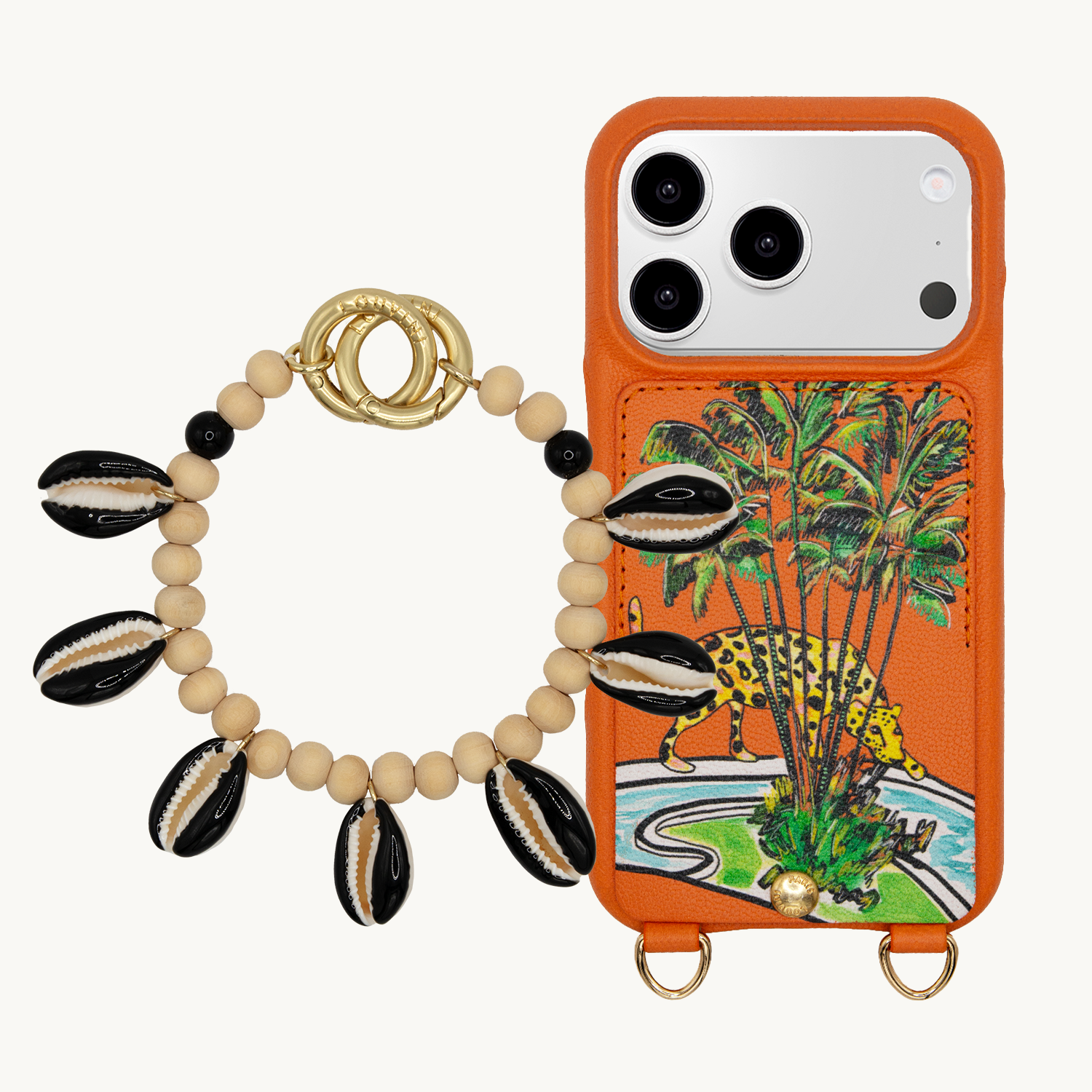 iPhone Case LOU x FILIPE JARDIM Orange & PETIT MOANA Black Bracelet