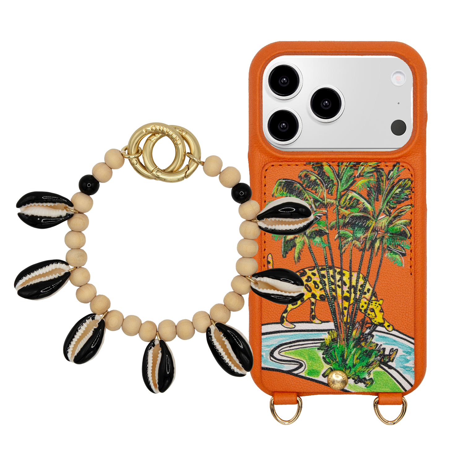 iPhone Case LOU x FILIPE JARDIM Orange & PETIT MOANA Black Bracelet