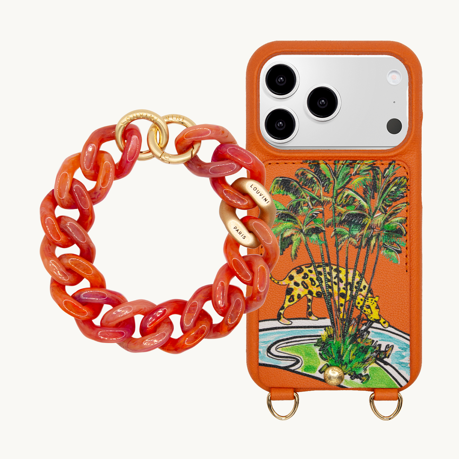 LOU x Filipe Jardim Orange Case & PETIT ZOE Tropical Bracelet