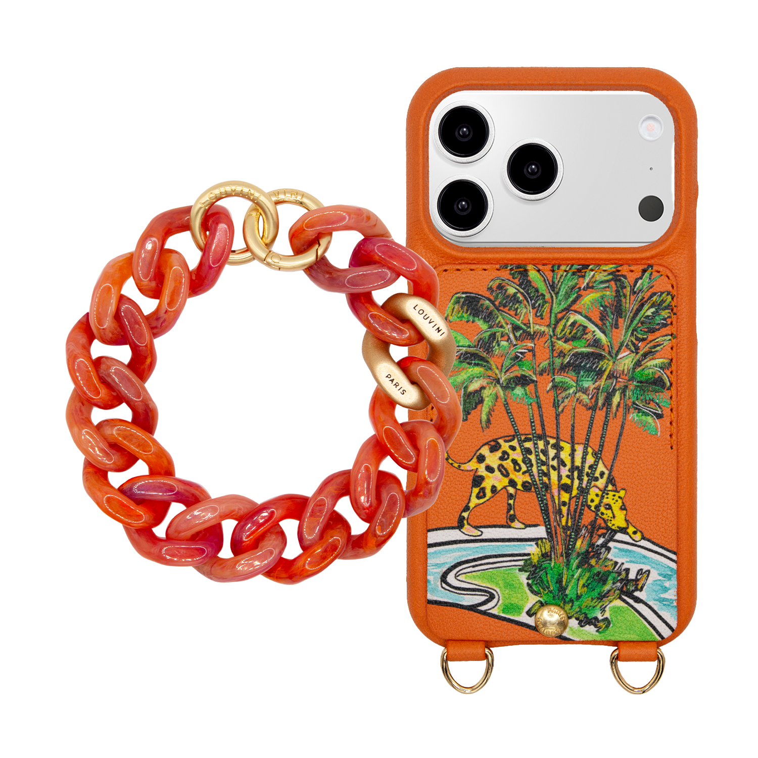 LOU x Filipe Jardim Orange Case & PETIT ZOE Tropical Bracelet