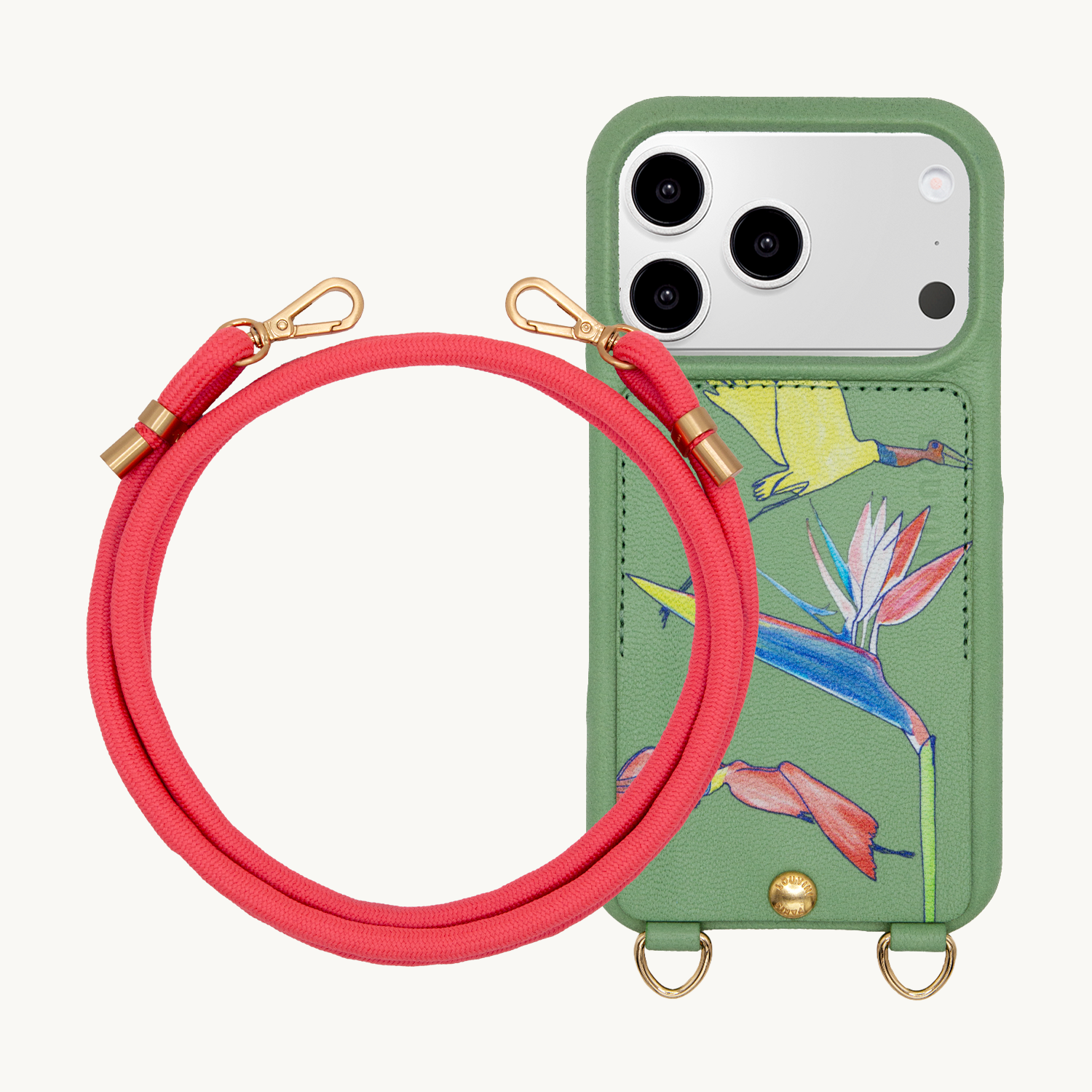 iPhone Case LOU x FILIPE JARDIM Khaki & TESSA POP Pink Cord