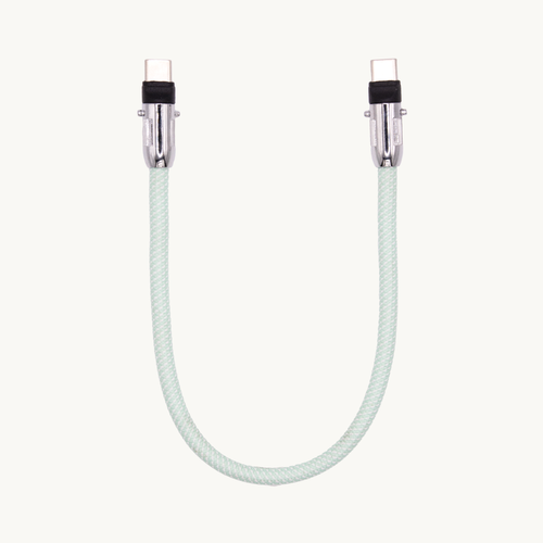 Cordon câble USB-C 2-1 en coton avec un mousqueton (iPhone et Android)