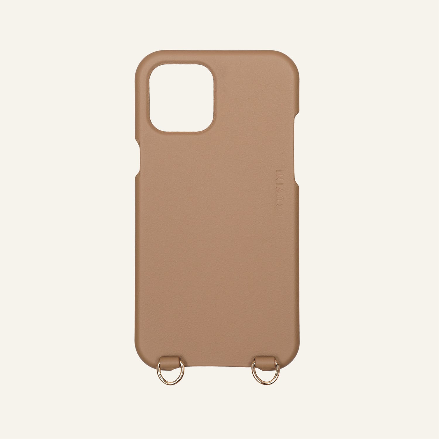 LEATHER IPHONE CASE WITH LOOPS AND MAGSAFE MAX - CAMEL (PERSONALISABLE)